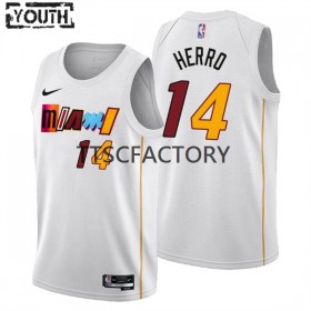 Dres Miami Heat Tyler Herro 14 Nike 2022-23 City Edition Bijela Swingman - Dječji